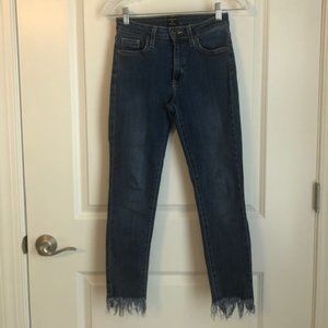 JUST BLACK DENIM JEANS WITH FRINGE